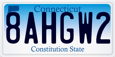 CT license plate 8AHGW2