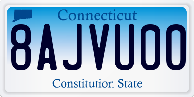 CT license plate 8AJVU00