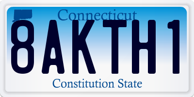 CT license plate 8AKTH1