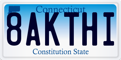 CT license plate 8AKTHI