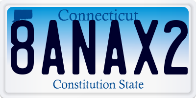 CT license plate 8ANAX2