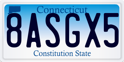 CT license plate 8ASGX5