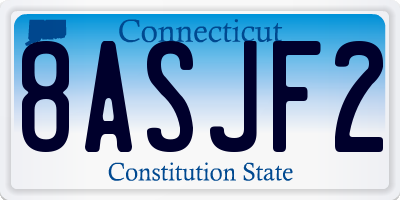 CT license plate 8ASJF2