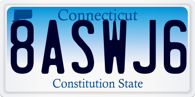 CT license plate 8ASWJ6