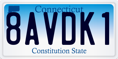 CT license plate 8AVDK1