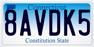 CT license plate 8AVDK5