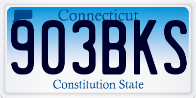 CT license plate 903BKS