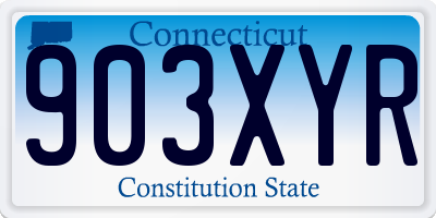 CT license plate 903XYR