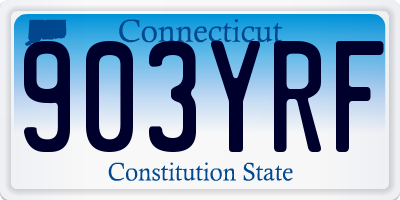 CT license plate 903YRF