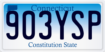 CT license plate 903YSP