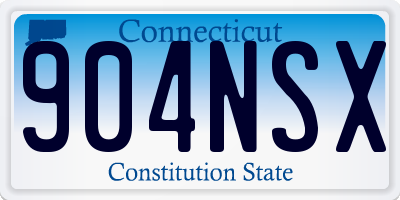 CT license plate 904NSX