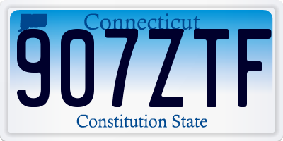 CT license plate 907ZTF