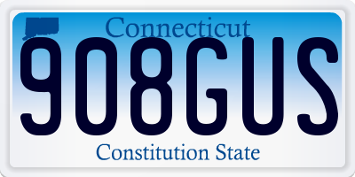 CT license plate 908GUS