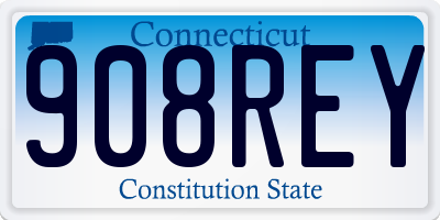 CT license plate 908REY