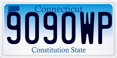 CT license plate 9090WP