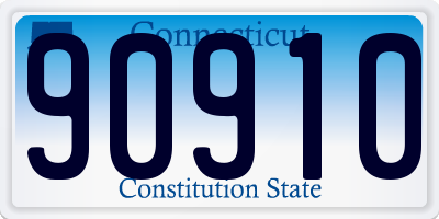 CT license plate 90910