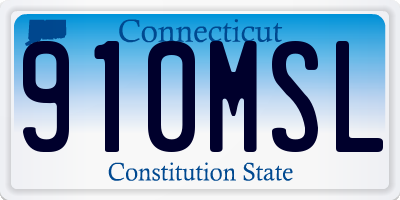 CT license plate 910MSL