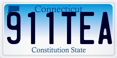 CT license plate 911TEA