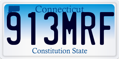 CT license plate 913MRF