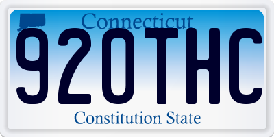 CT license plate 920THC