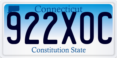 CT license plate 922XOC