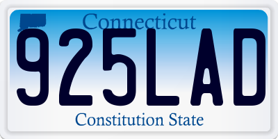 CT license plate 925LAD