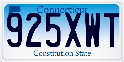 CT license plate 925XWT