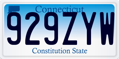 CT license plate 929ZYW