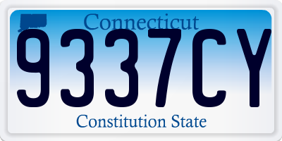 CT license plate 9337CY