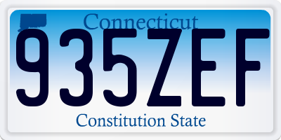 CT license plate 935ZEF