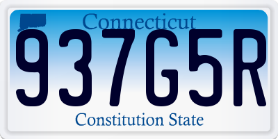 CT license plate 937G5R