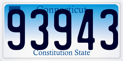 CT license plate 93943