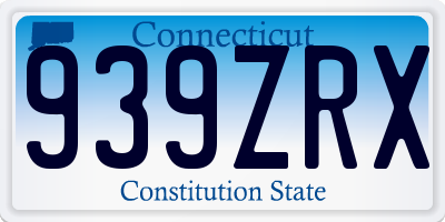 CT license plate 939ZRX
