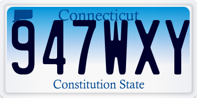 CT license plate 947WXY