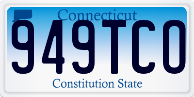 CT license plate 949TCO