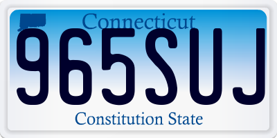 CT license plate 965SUJ