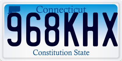 CT license plate 968KHX