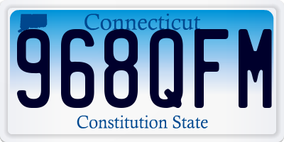 CT license plate 968QFM