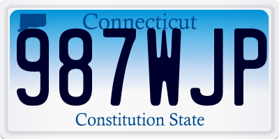 CT license plate 987WJP