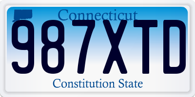 CT license plate 987XTD