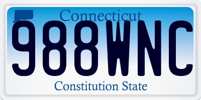 CT license plate 988WNC