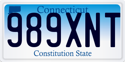 CT license plate 989XNT