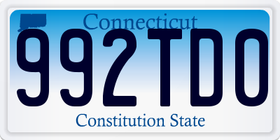 CT license plate 992TD0