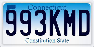 CT license plate 993KMD