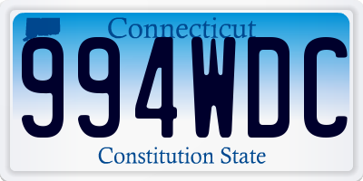 CT license plate 994WDC