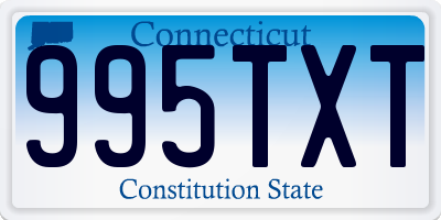 CT license plate 995TXT