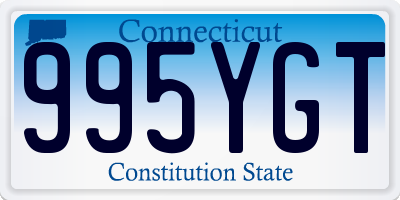 CT license plate 995YGT