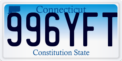 CT license plate 996YFT