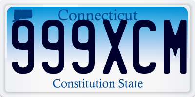 CT license plate 999XCM