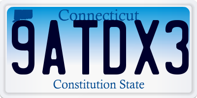 CT license plate 9ATDX3